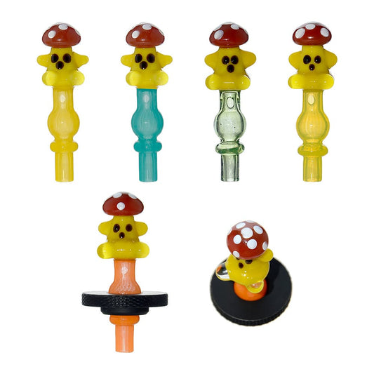 SUPER MUSHROOM MAN JOYSTICK CARB CAP FOR DR.DABBER SWITCH 2- Premium borosilicate glass smoking accessories from Calibear Glass. Ideal for dabbing, providing smooth hits and durability. Shop high-quality dab rigs, water pipes, bongs, erig glasses and glas