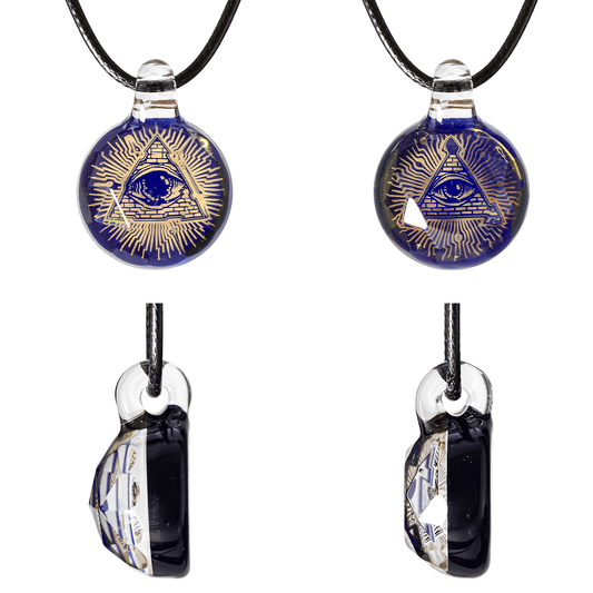 ALL SEEING EYES GLASS PENDANT