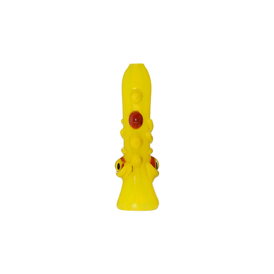 CALIBEAR DUAL FACE HANDCRAFTED GLASS PIPE CHILLUM- Premium borosilicate glass hand pipe from Calibear Glass. Ideal for dabbing, providing smooth hits and durability. Shop high-quality dab rigs, water pipes, bongs, erig glasses and glass smoking accessories at Calibear Glass. Elevate your smoking experience with a durable and stylish glass dab rig. Free shipping on all orders.