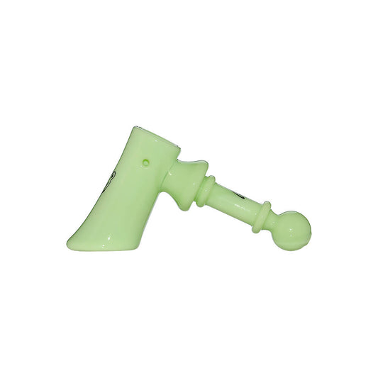 AXE - SHAPED GLASS PIPE- Premium borosilicate glass hand pipe from Calibear Glass. Ideal for dabbing, providing smooth hits and durability. Shop high-quality dab rigs, water pipes, bongs, erig glasses and glass smoking accessories at Calibear Glass. Elevate your smoking experience with a durable and stylish glass dab rig. Free shipping on all orders.