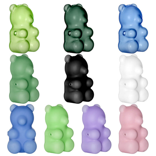 BEAR SHAPED HANDMADE HAND PIPE COLLECTION- Premium borosilicate glass hand pipe from Calibear Glass. Ideal for dabbing, providing smooth hits and durability. Shop high-quality dab rigs, water pipes, bongs, erig glasses and glass smoking accessories at Cal