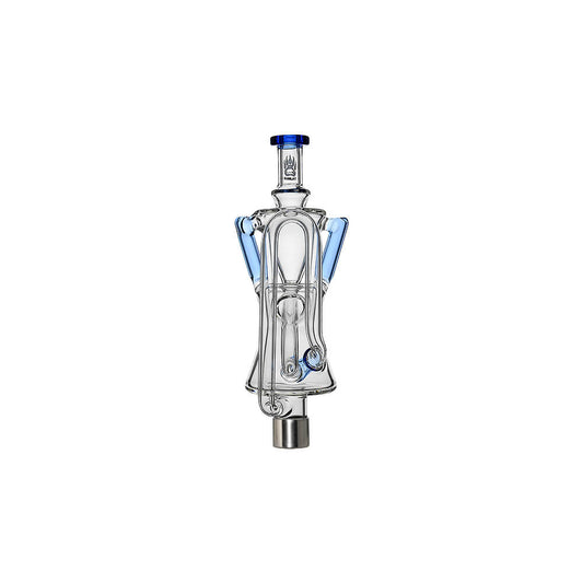 Calibear Fusioin Twin Arm Recycler Nectar Collector Handcrafted Borosilicate Glass Gallery showcase view 7 highlighting functional glass details