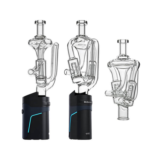 Calibear Ghost 2 Dual Jet Recycler Glass Mouthpiece for Dr Dabber Ghost device
Ghost 2 recycler glass mouthpiece dual jet airflow glass attachment
Calibear recycler glass top dual jet design for smooth vapor cooling
High airflow recycler glass mouthpiece