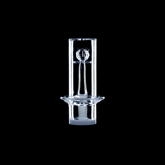 Calibear high-quality clear quartz banger for cold start dabbing featuring a rounded bottom and wide dish for maximum heat retention.