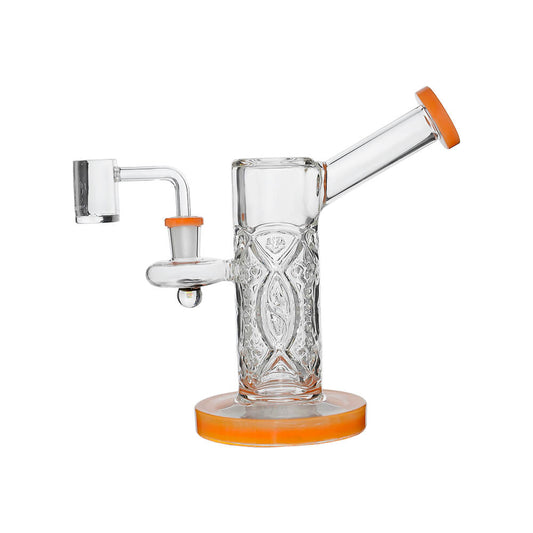 CRYSTAL ENGRAVED STRAIGHT CHAMBER DAB RIG-- Premium borosilicate glass dab rig from Calibear Glass. Ideal for dabbing, providing smooth hits and durability. Shop high-quality dab rigs, water pipes, bongs, erig glasses and glass smoking accessories at Calibear Glass. Elevate your smoking experience with a durable and stylish glass dab rig. Free shipping on all orders.