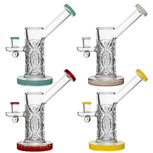 CRYSTAL ENGRAVED STRAIGHT CHAMBER DAB RIG