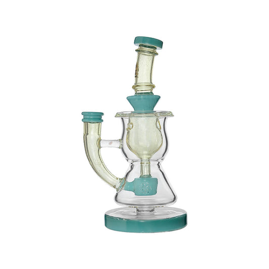 CURVY TORUS- Premium borosilicate glass dab rig from Calibear Glass. Ideal for dabbing, providing smooth hits and durability. Shop high-quality dab rigs, water pipes, bongs, erig glasses and glass smoking accessories at Calibear Glass. Elevate your smoking experience with a durable and stylish glass dab rig. Free shipping on all orders.