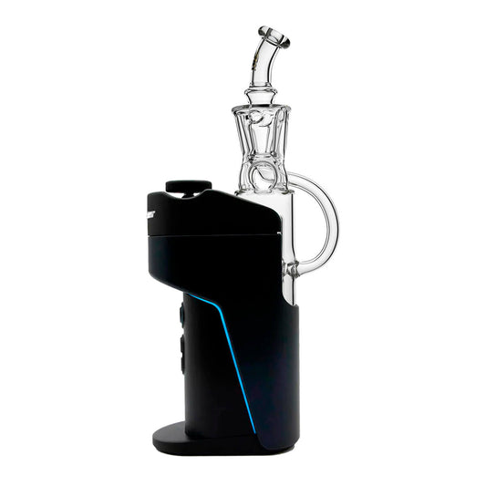 Calibear Quad Recycler Glass Attachment (Clear) with four-arm recycler chamber and internal perc for Dr. Dabber Switch GO