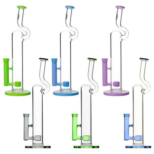 Calibear 16" Natty Neck Flower Bong | Flower of Life Perc Glass Water Pipe