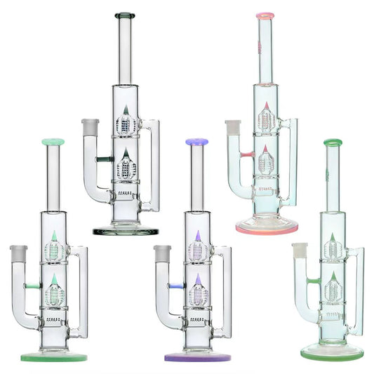 Calibear 16" Treecycler Water Pipe | Dual Treecycler & Kingstem Perc Bong