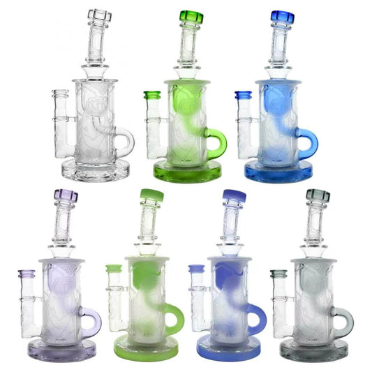 SANDBLASTED KLEIN RECYCLER- Premium borosilicate glass dab rig from Calibear Glass. Ideal for dabbing, providing smooth hits and durability. Shop high-quality dab rigs, water pipes, bongs, erig glasses and glass smoking accessories at Calibear Glass. Elevate your smoking experience with a durable and stylish glass dab rig. Free shipping on all orders