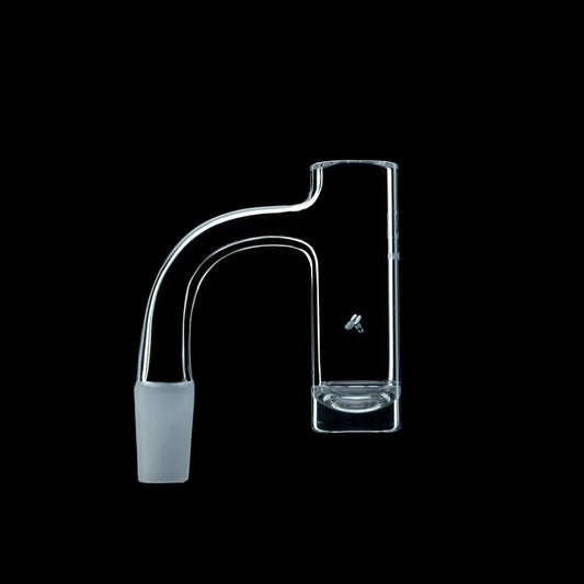 Calibear high-quality seamless quartz hybrid banger featuring a deep bucket and built-in spinner airflow for maximum concentrate agitation.