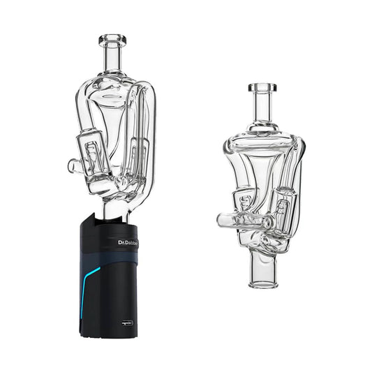 Calibear Ghost 2 Dual Jet Recycler Glass Mouthpiece for Dr Dabber Ghost device
Ghost 2 recycler glass mouthpiece dual jet airflow glass attachment
Calibear recycler glass top dual jet design for smooth vapor cooling
High airflow recycler glass mouthpiece