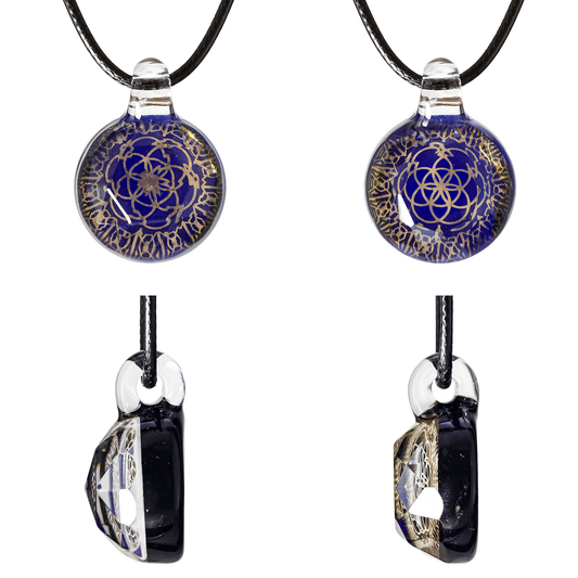 FLOWER OF LIFE GLASS PENDANT