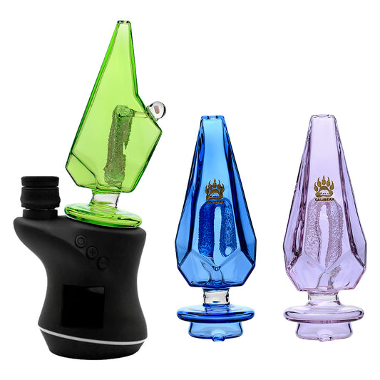 FULLY COLORED FANCY HEXAGON GUMMY PERC GLASS ATTACHMENT ENCASED WITH OPAL FOR FOCUS V CARTA ERIG