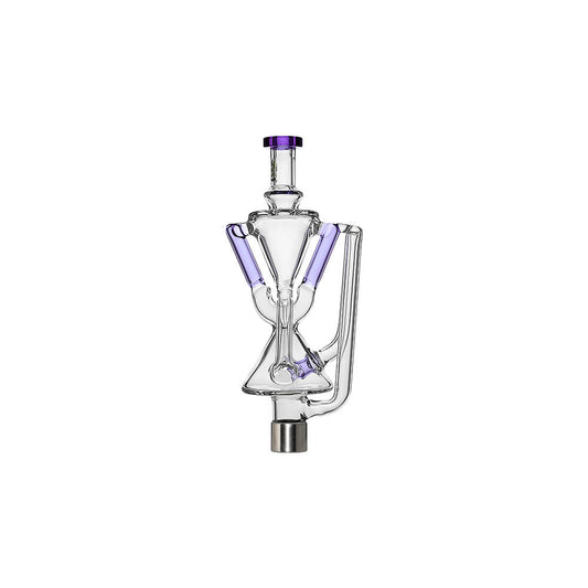 HOURGLASS RECYCLER GLASS NECTAR COLLECTOR | CALIBEAR-Calibear Glass nectar collector dab straw, borosilicate glass dab straw for wax and concentrates, portable nectar collector smoking glass accessory for smooth and flavorful dabs