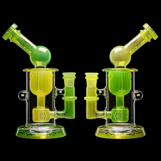 KICKBACK TORUS INCYCLER ENCASED TWO OPALS WITH SEED OF LIFE PERC DAB RIG Calibear