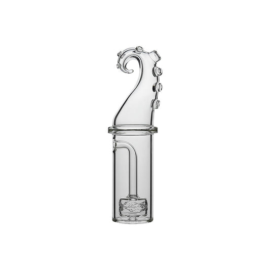 Calibear Octopus Tentacle glass attachment for Dr. Dabber Switch 2 featuring a clear glass matrix percolator and a detailed octopus tentacle mouthpiece with textured suction cups.