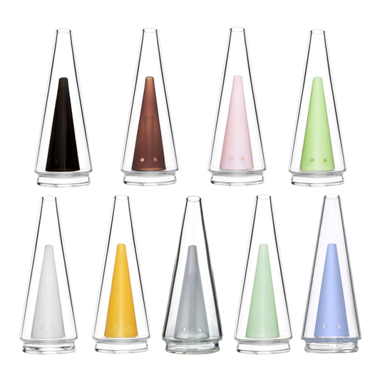 PUFFCO PEAK OG & PRO REPLACEMENT GLASS- Premium puffco glass attachment from Calibear Glass. Ideal for dabbing, providing smooth hits and durability. Shop high-quality dab rigs, water pipes, bongs, erig glasses and glass smoking accessories at Calibear Glass. Elevate your smoking experience with a durable and stylish glass dab rig. Free shipping on all orders.