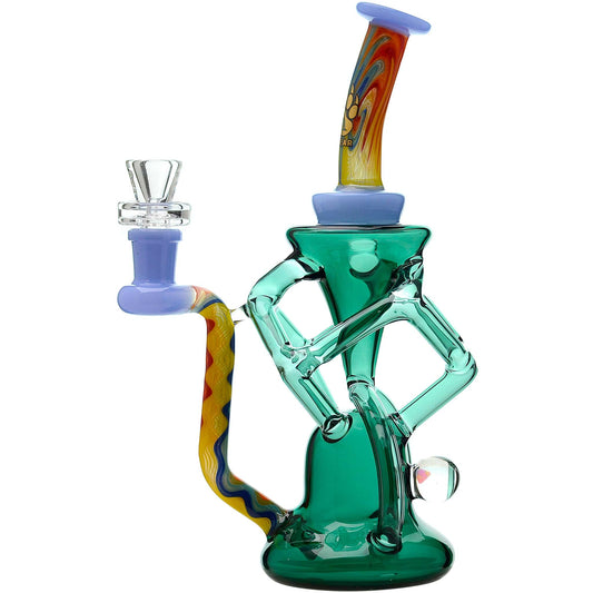 QUAD WIGWAG RECYCLER WITH OPAL | CALIBEAR Water Pipe Calibear