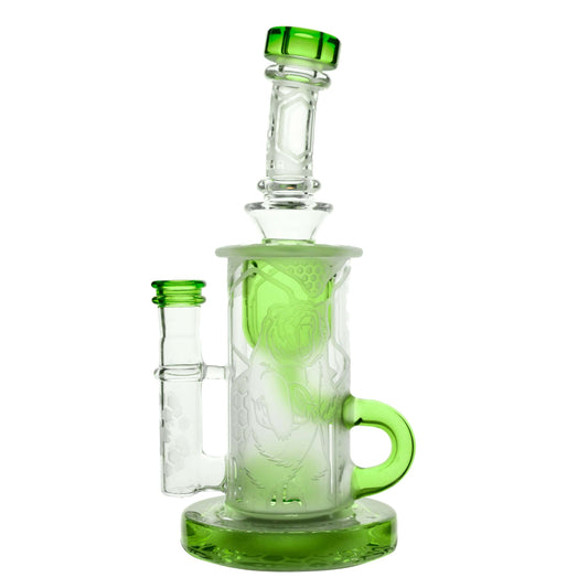 SANDBLASTED KLEIN RECYCLER DAB RIG Calibear