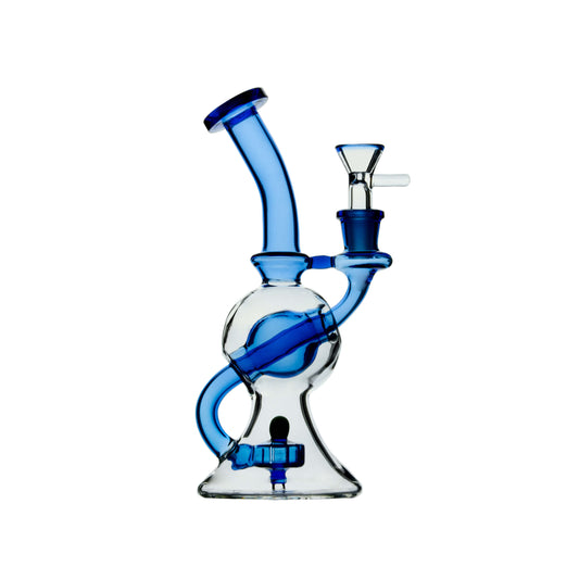 SPHERICAL RECYCLER GLASS DAB RIG | CALIBEAR- Premium borosilicate glass dab rig from Calibear Glass. Ideal for dabbing, providing smooth hits and durability. Shop high-quality dab rigs, water pipes, bongs, erig glasses and glass smoking accessories at Calibear Glass. Elevate your smoking experience with a durable and stylish glass dab rig. Free shipping on all orders.