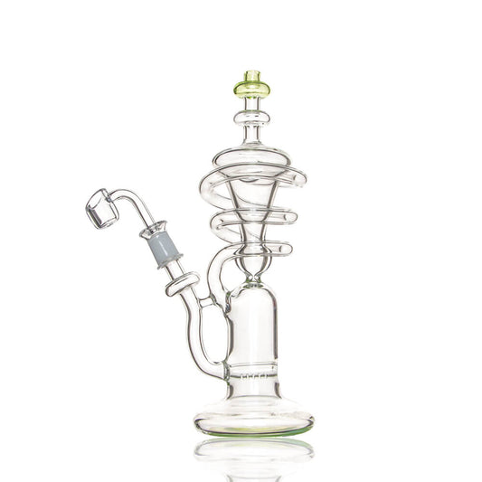 SPIRAL GLASS WATER PIPE SERIES- Premium borosilicate glass water pipe, bong from Calibear Glass. Ideal for dabbing, providing smooth hits and durability. Shop high-quality dab rigs, water pipes, bongs, erig glasses and glass smoking accessories at Calibear Glass. Elevate your smoking experience with a durable and stylish glass dab rig. Free shipping on all orders.
