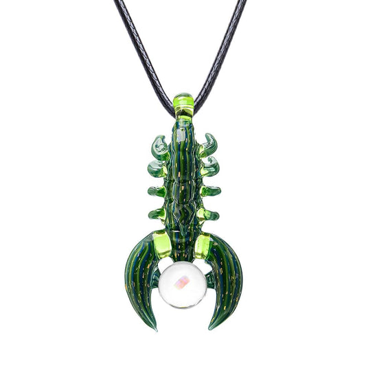 Scorpion Inspired Glass Pendant Necklace Calibear