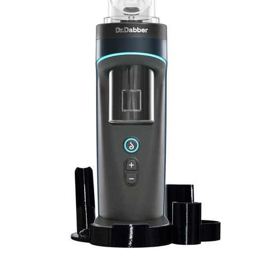 Dr. Dabber Switch 2 Dab Tool Base Tray by Calibear Glass - All-in-one organizer with dedicated slots for dab tool, carb cap, and accessories, custom fit for Switch 2.