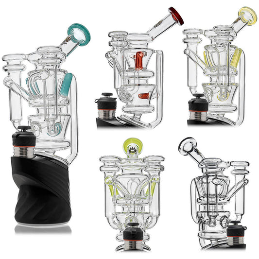 Calibear Triple Vortex Recycler Glass Attachment for Puffco Peak OG & PRO premium borosilicate triple recycler glass top