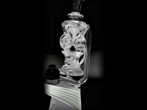 Calibear Triple Donut Recycler Glass Attachment for Puffco Peak OG & Pro | Function Demo