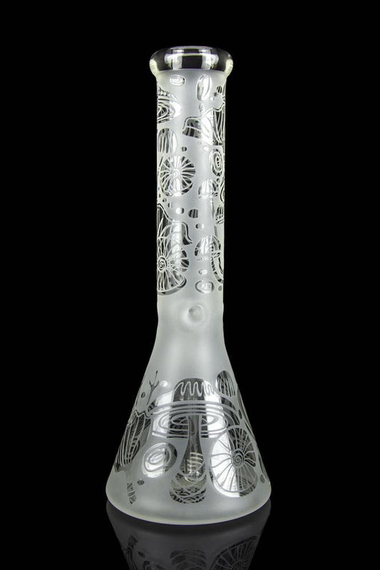 MAGIC MUSHROOM FROSTED WATER PIPE