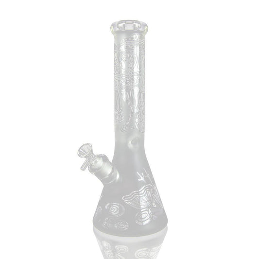 MAGIC MUSHROOM FROSTED WATER PIPE