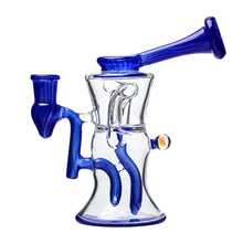 Load image into Gallery viewer, 6.5 Inch Hand Crafted US COLOR Water Pipe with Opal/MINI Recycler Dab Rig DAB RIG Calibear 6.5 Inch Hand Crafted US COLOR Water Pipe with Opal/MINI Recycler Dab Rig DAB RIG Calibear 6.5 Inch Hand Crafted US COLOR Water Pipe with Opal/MINI Recycler Dab Rig DAB RIG Calibear 