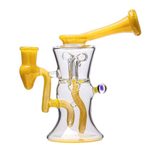 Load image into Gallery viewer, 6.5 Inch Hand Crafted US COLOR Water Pipe with Opal/MINI Recycler Dab Rig DAB RIG Calibear 