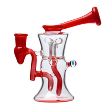 Load image into Gallery viewer, 6.5 Inch Hand Crafted US COLOR Water Pipe with Opal/MINI Recycler Dab Rig DAB RIG Calibear 