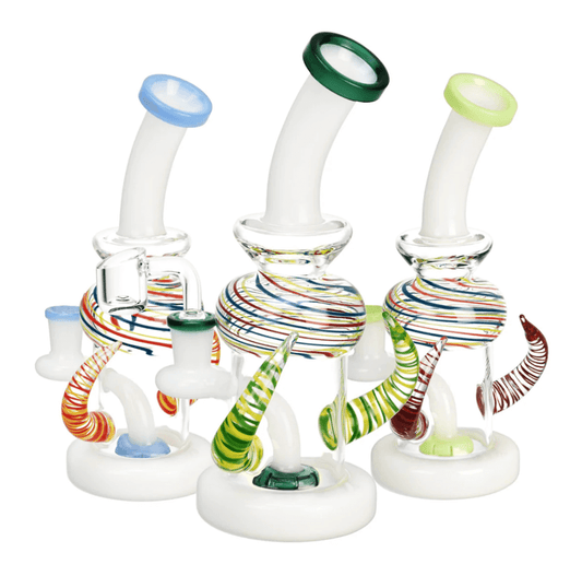 8.5INCHI HORNS GLASS WATER PIPE GLASS DABRIG DAB RIG Calibear  