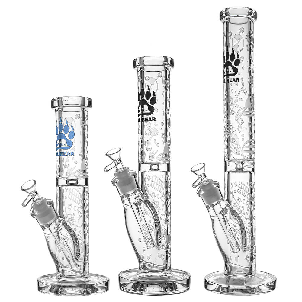 9MM PREMIUM SANDBLASTED STRAIGHT SHOOTER WATER PIPE Water Pipe Calibear 