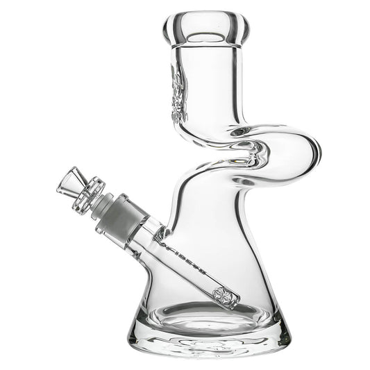 Calibear 9mm Zong Bong Beaker Glass Water Pipe thick borosilicate double bend Zong style beaker base water pipe