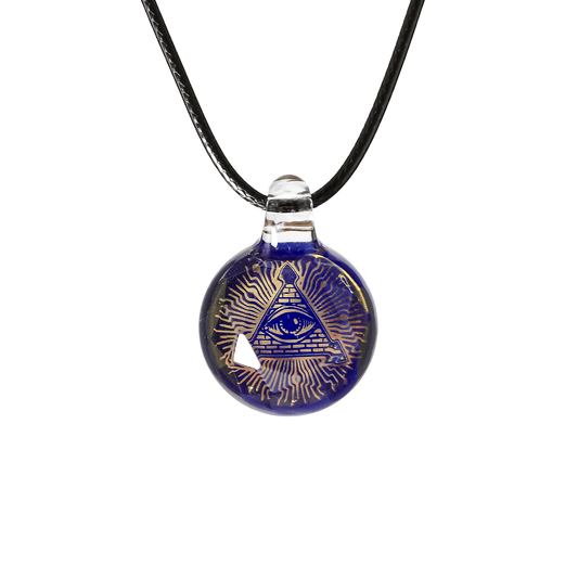 ALL SEEING EYES GLASS PENDANT