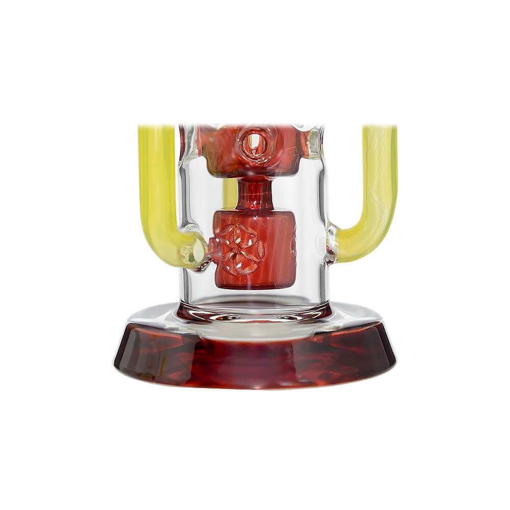 CALIBEAR COLORFLOW RECYCLER DAB RIG- Premium borosilicate glass dab rig from Calibear Glass. Ideal for dabbing, providing smooth hits and durability. Shop high-quality dab rigs, water pipes, bongs, erig glasses and glass smoking accessories at Calibear Glass. Elevate your smoking experience with a durable and stylish glass dab rig. Free shipping on all orders.