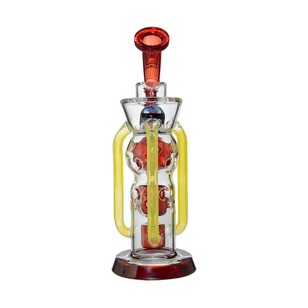 CALIBEAR COLORFLOW RECYCLER DAB RIG- Premium borosilicate glass dab rig from Calibear Glass. Ideal for dabbing, providing smooth hits and durability. Shop high-quality dab rigs, water pipes, bongs, erig glasses and glass smoking accessories at Calibear Glass. Elevate your smoking experience with a durable and stylish glass dab rig. Free shipping on all orders.