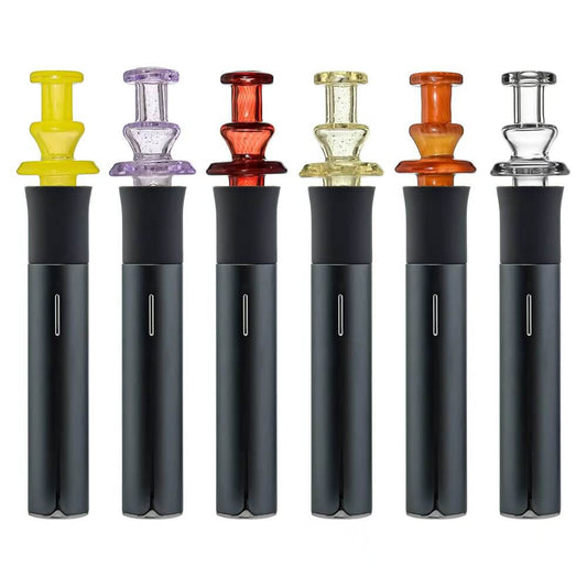 CALIBEAR COLOR GLASS AIRFLOW CAP FOR PIVOT - Premium borosilicate glass smoking accessories from Calibear Glass. Ideal for dabbing, providing smooth hits and durability. Shop high-quality dab rigs, water pipes, bongs, erig glasses and glass smoking accessories at Calibear Glass. Elevate your smoking experience with a durable and stylish glass dab rig. Free shipping on all orders