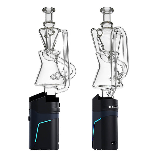 CALIBEAR Ghost²™ TWIST-FLOW RECYCLER GLASS TOP- Premium dr. dabber glass attachment from Calibear Glass. Ideal for dabbing, providing smooth hits and durability. Shop high-quality dab rigs, water pipes, bongs, erig glasses and glass smoking accessories at Calibear Glass. Elevate your smoking experience with a durable and stylish glass dab rig. Free shipping on all orders.
