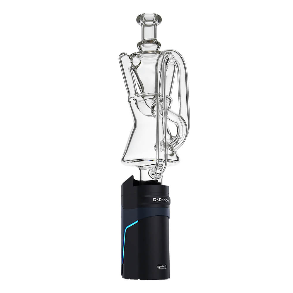 CALIBEAR Ghost²™ TWIST-FLOW RECYCLER GLASS TOP- Premium dr. dabber glass attachment from Calibear Glass. Ideal for dabbing, providing smooth hits and durability. Shop high-quality dab rigs, water pipes, bongs, erig glasses and glass smoking accessories at Calibear Glass. Elevate your smoking experience with a durable and stylish glass dab rig. Free shipping on all orders.