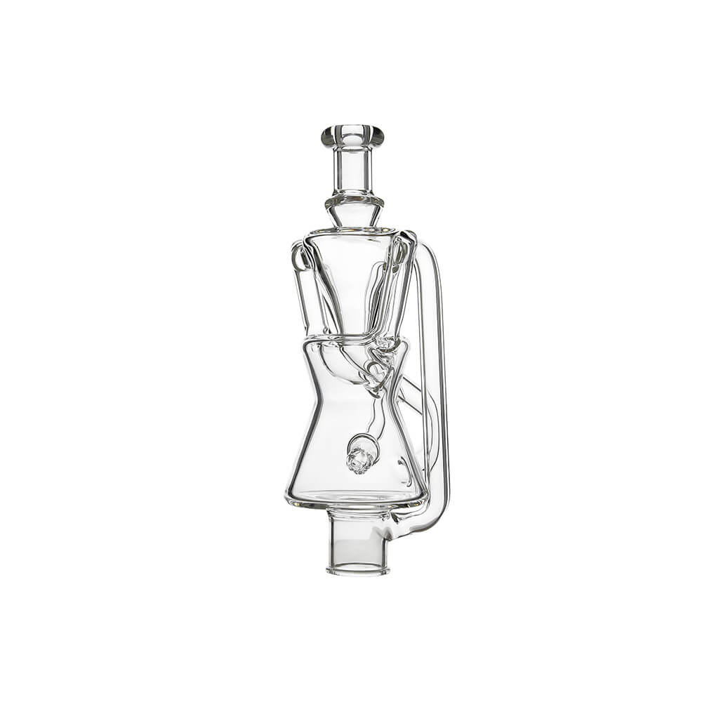 CALIBEAR Ghost²™ TWIST-FLOW RECYCLER GLASS TOP- Premium dr. dabber glass attachment from Calibear Glass. Ideal for dabbing, providing smooth hits and durability. Shop high-quality dab rigs, water pipes, bongs, erig glasses and glass smoking accessories at Calibear Glass. Elevate your smoking experience with a durable and stylish glass dab rig. Free shipping on all orders.