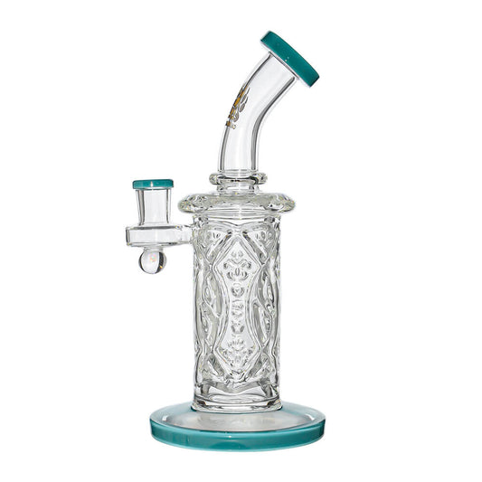 PREMIUM WALL PERC DAB RIG W/OPAL- Premium borosilicate glass dab rig from Calibear Glass. Ideal for dabbing, providing smooth hits and durability. Shop high-quality dab rigs, water pipes, bongs, erig glasses and glass smoking accessories at Calibear Glass. Elevate your smoking experience with a durable and stylish glass dab rig. Free shipping on all orders.