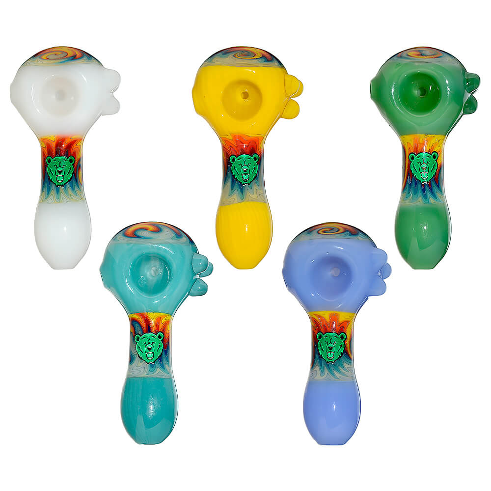 CALIBEAR SPOON PIPE SERIES- Premium borosilicate glass hand pipe from Calibear Glass. Ideal for dabbing, providing smooth hits and durability. Shop high-quality dab rigs, water pipes, bongs, erig glasses and glass smoking accessories at Calibear Glass. Elevate your smoking experience with a durable and stylish glass dab rig. Free shipping on all orders.
