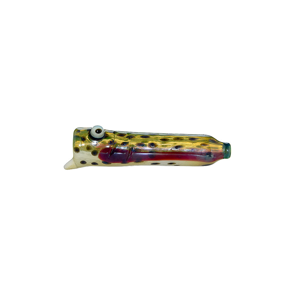 CALIBEAR TROUT CAMO HAND PIPE- Premium borosilicate glass hand pipe from Calibear Glass. Ideal for dabbing, providing smooth hits and durability. Shop high-quality dab rigs, water pipes, bongs, erig glasses and glass smoking accessories at Calibear Glass. Elevate your smoking experience with a durable and stylish glass dab rig. Free shipping on all orders.