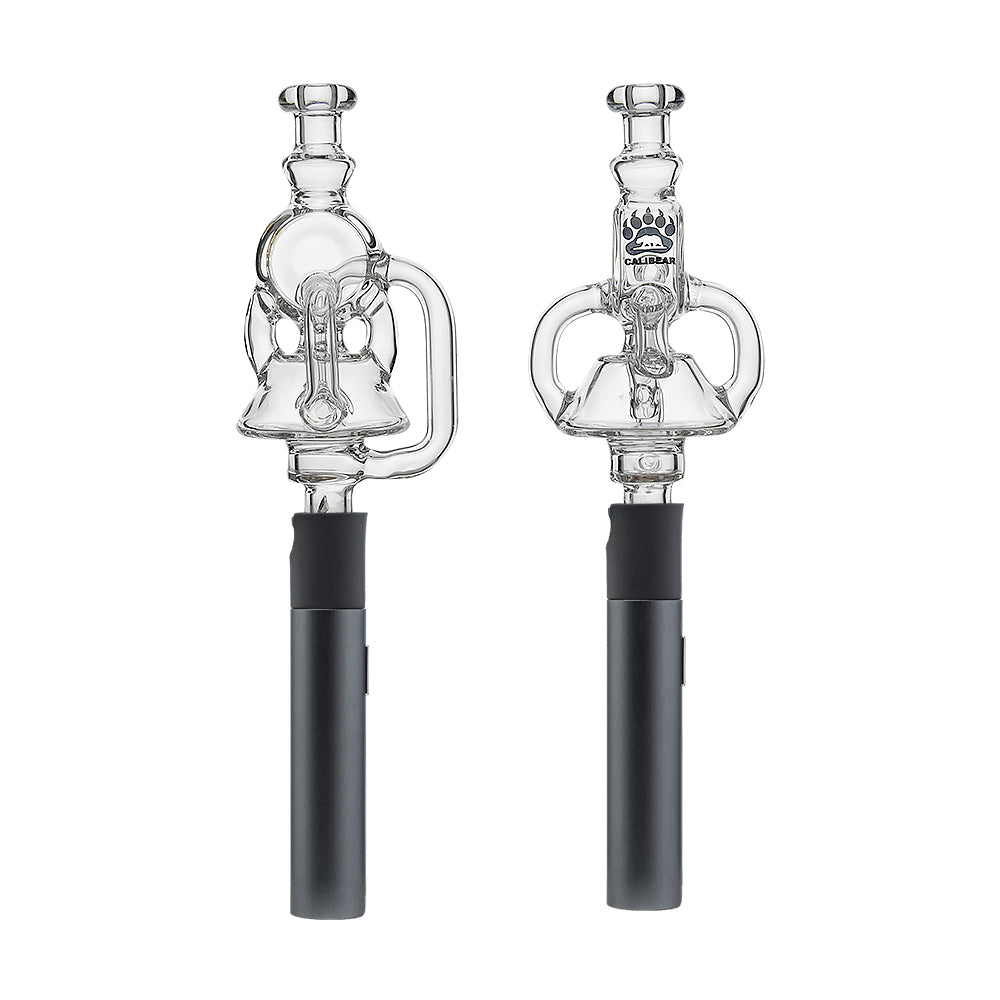 CALIBEAR DRUM RECYCLER GLASS PIVOT MOUTHPIECE- Premium puffco glass attachment from Calibear Glass. Ideal for dabbing, providing smooth hits and durability. Shop high-quality dab rigs, water pipes, bongs, erig glasses and glass smoking accessories at Calibear Glass. Elevate your smoking experience with a durable and stylish glass dab rig. Free shipping on all orders.